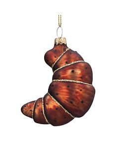 Gisela Graham Croissant Glass Tree Decoration